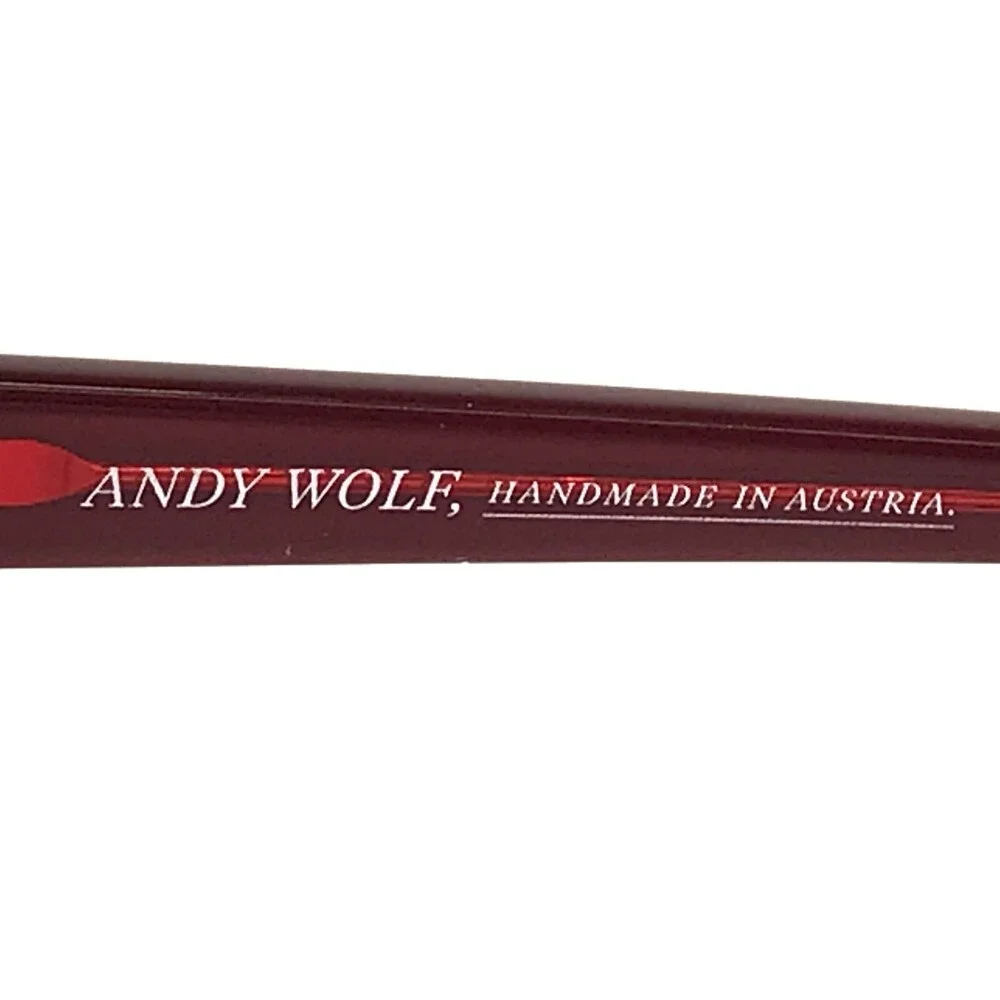Andy Wolf Eyeglasses Frames 5061 col. d Black Red Cat Eye Full Rim 54-16-140